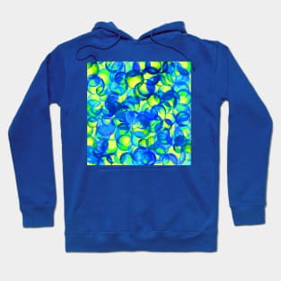 Bubble Abstract Blue and Yellow Hoodie